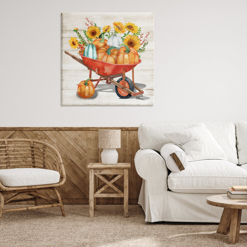 «Rustic Harvest Wagon» par Paul Brent, H 36 po x l 36 po