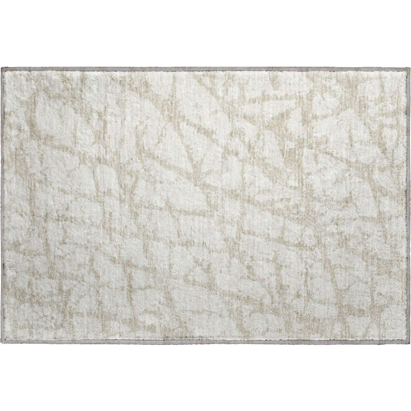 Premium Machine Washable Prisco Ivory Rug, Rectangle 1'8" x 2'6"
