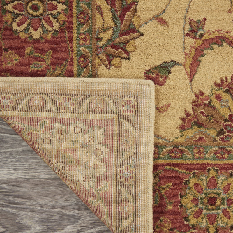 Tapis blanc traditionnel Jessika, Rectangle 5 pi 6 po x 8 pi 3 po