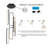 Clatterbuck 6-Light Chandelier Long High Ceiling Cluster Pendant for Hallway Staircase Remote Dimmable