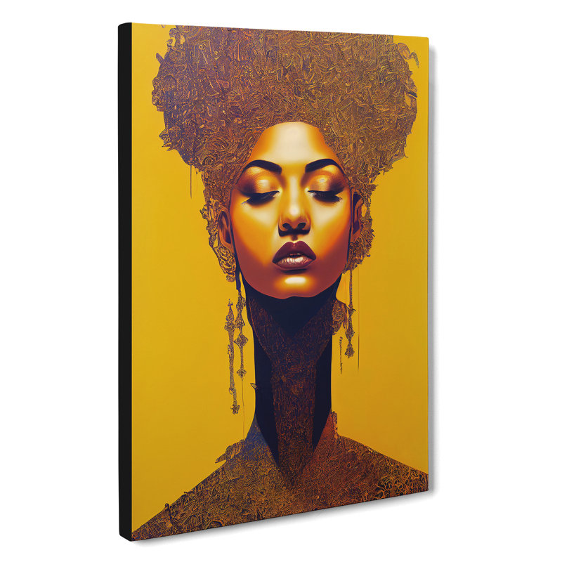 A Golden Woman No.2 - Wrapped Canvas, 50cm H x 35cm W x 3cm D