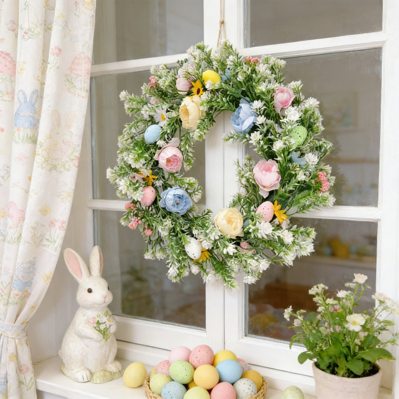 Couronne de Noël, Têtes de Noël, lieu de fêtes, accessoires de décoration, couronne, porte, couronne suspendue