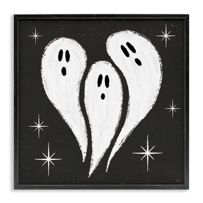 «Wee Bit Wicked Ghost», estampe numérique, conception de Véronique Charron, Giclée encadrée noir minuit, H 12 po x l 12 po