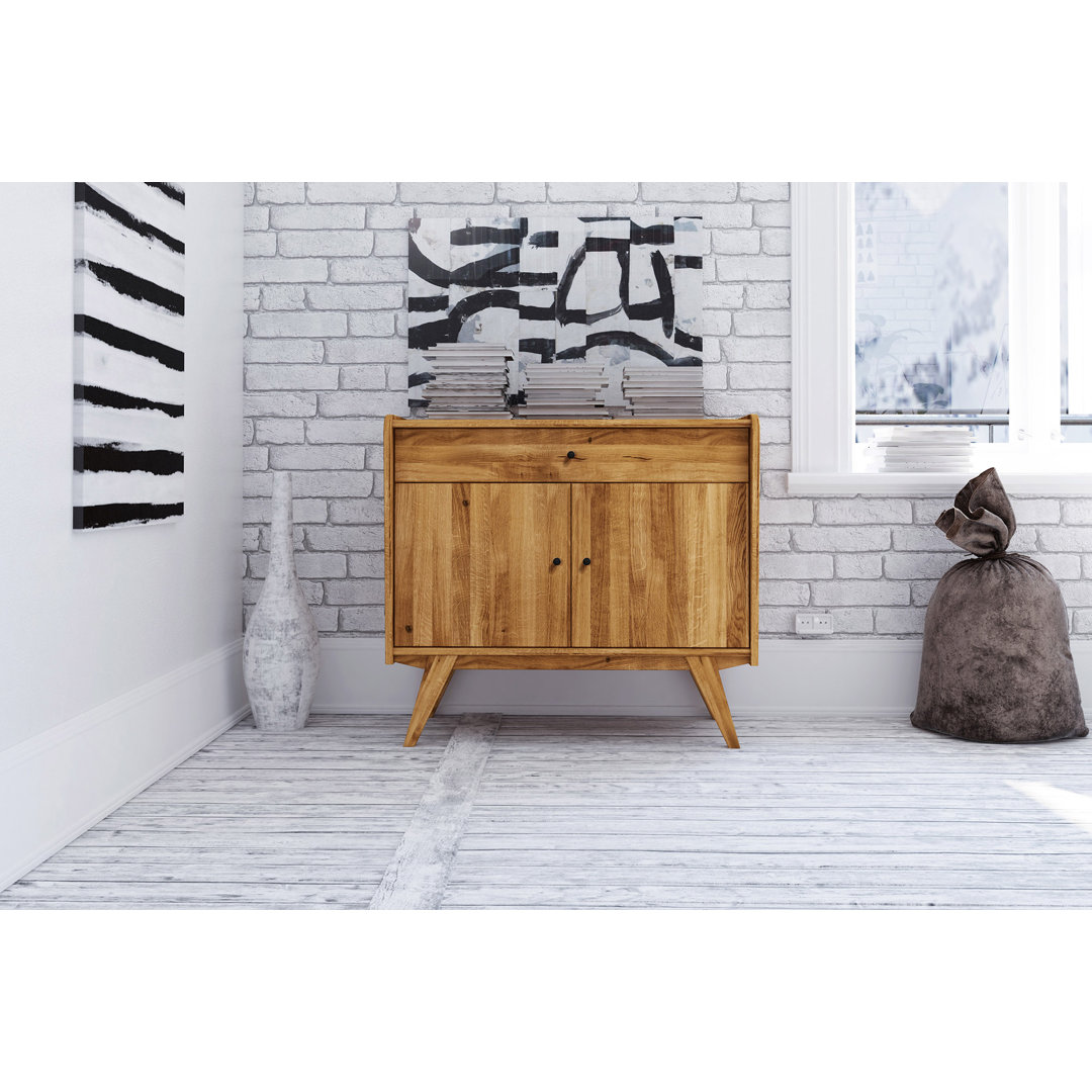 Gile 100 Cm Wide 1 Drawer Solid Wood Sideboard