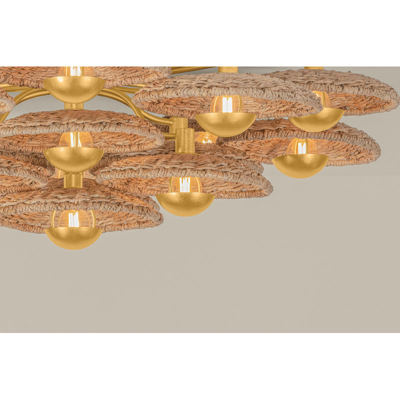 Colline Lampakanay Woven Semi Flush Mount, 17