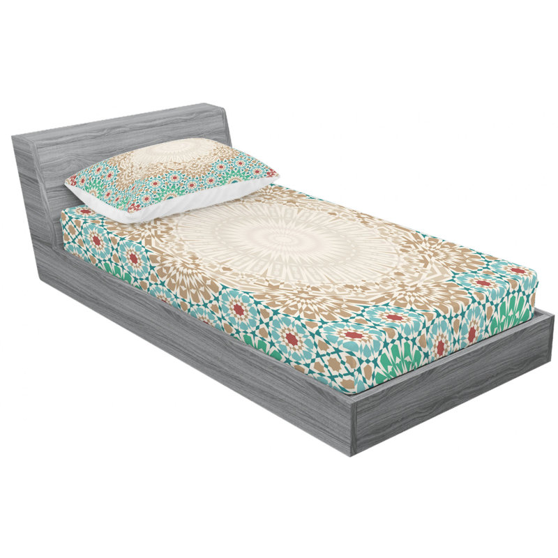 Microfiber Floral Sheet Set, Twin Sheet Set with 1 Pillowcase, Pattern 1