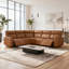 Phillipsburg 5 - Piece Upholstered Genuine Leather Power Recliner Sectional Sofa-122680618