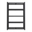 Étagère de rangement robuste réglable en métal à 5 niveaux, support en filet noir capacité de poids de 2000 lb: l 35,43 po x P 15,75 po x H 72 po