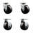 4 Inch Phenolic Caster Set with Ball Bearings 2 Swivel 2 Rigid SCC