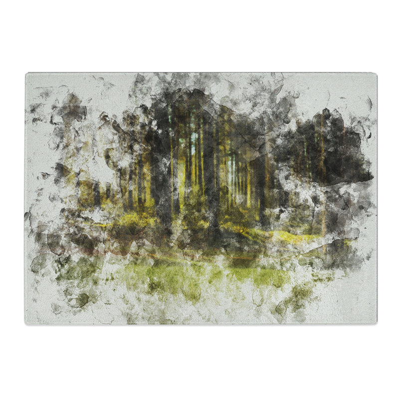 Forest Vol.4 Watercolour Chopping Board, 0.4cm H x 28.5cm W x 39cm L