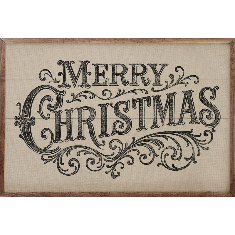 Joyeux Noël orné, Blanc, H 24 po x l 36 po