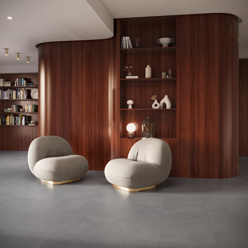 Terrazzo Italy 24x24 Honed Terrazzo Tile, Dolce Gris Gray
