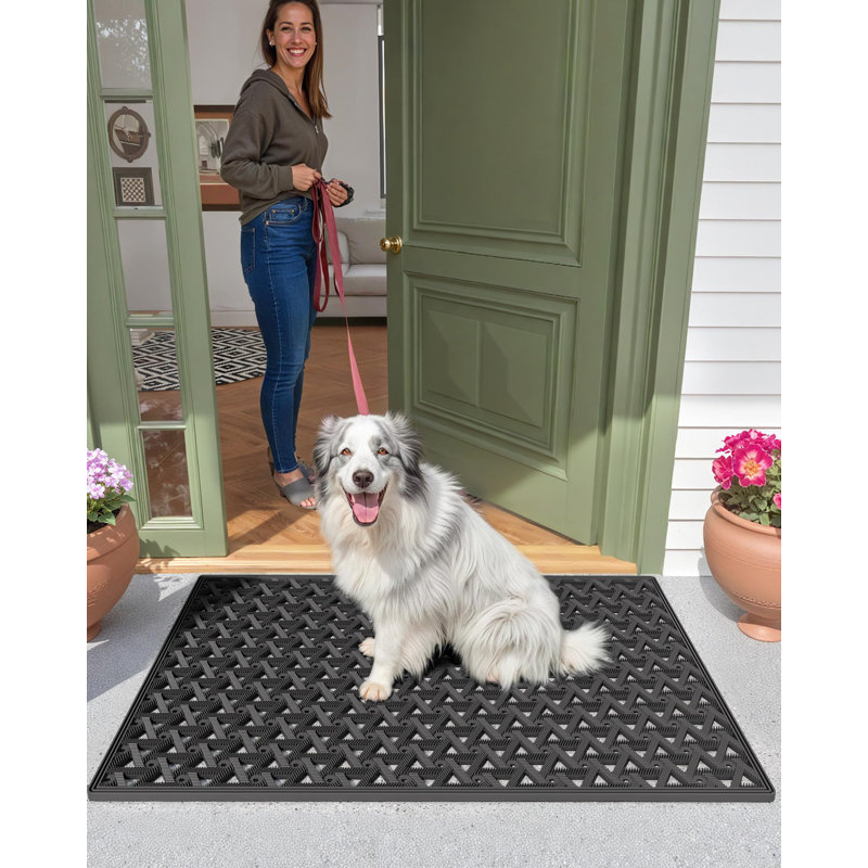 Tapis de bienvenue extérieur pour l'entrée extérieure imperméable du patio, L 19 po x L 30 po