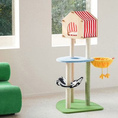 Structure d'escalade simple en velours de lin