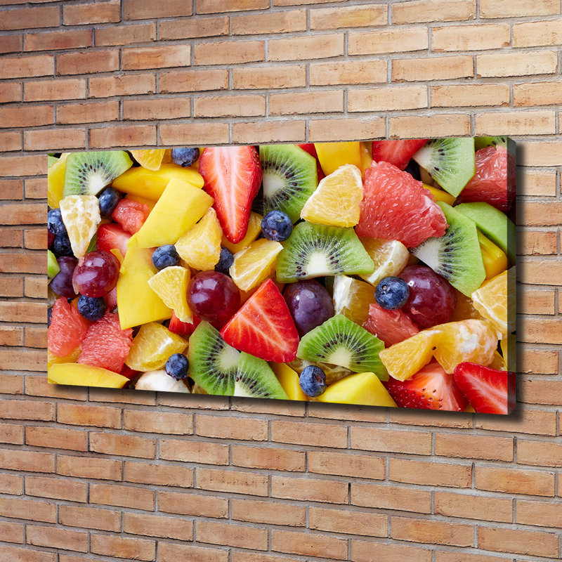 Chopped Fruit - Wrapped Canvas Print