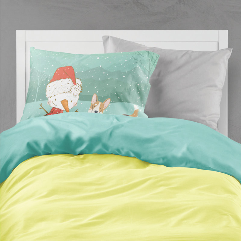 Snowman Christmas Microfiber, Tricolor Cardigan Corgi