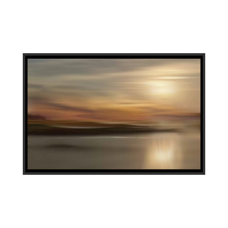 «Mystic Lake», reproduction sur toile, H 18 po x l 26 po x P 1,5 po, Toile avec cadre noir
