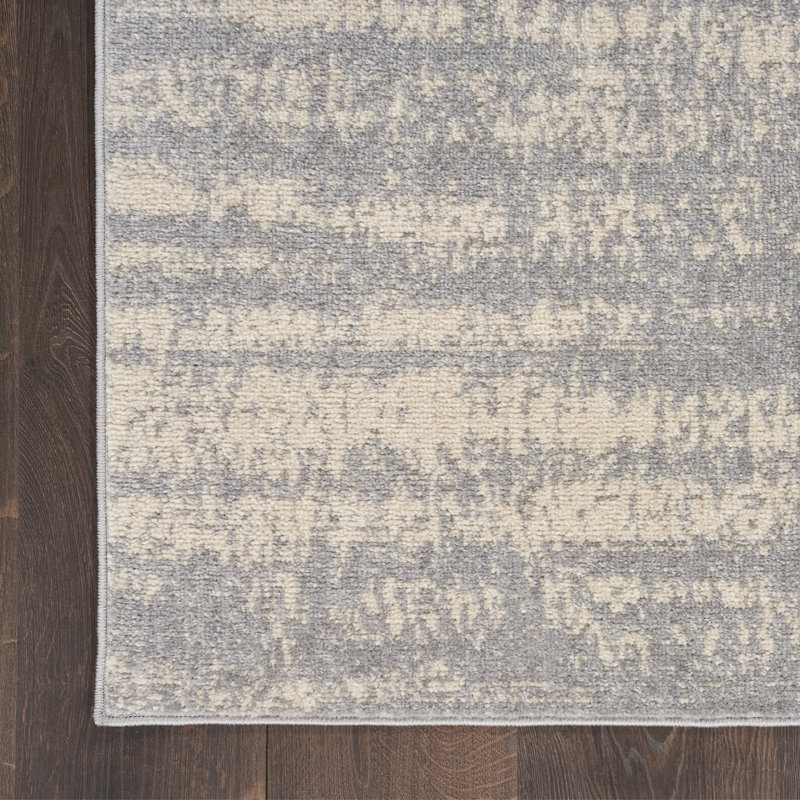 Tapis intérieur / extérieur gris Nourison Essentials, Rectangle 9 pi x 12 pi