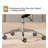 Modern Leather Height-Adjustable Office Chair with Aluminum Alloy Base & Rolling Casters