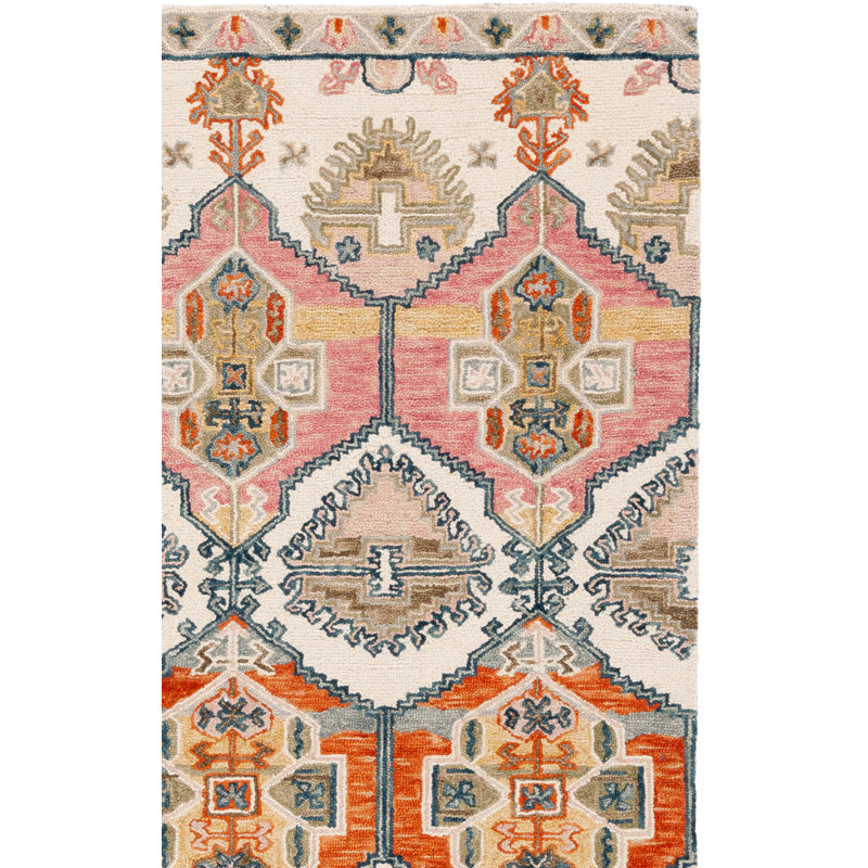 Tapis en laine touffeté à la main Atreyus, Tapis de couloir 2 pi 3 po x 9 pi