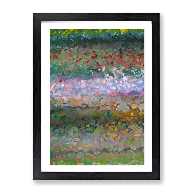 Immortal Abstract - Single Picture Frame Painting, Black, 64cm H x 46cm W x 2cm D