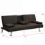 Fauteuil convertible inclinable convertible pour adultes, avec porte-gobelets, structure en bois massif, capacité de poids de 600 lb | Brun foncé | PVC