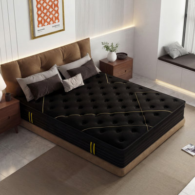 Grand matelas hybride en mousse à mémoire de forme moyenne 12 po Alwyn Home avec mousse certifiée CertiPUR-US