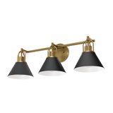 Hunter Carrington Isle 3 Light Medium Bathroom Vanity Wall Light Fixture