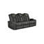 Ensemble 2 pièces: canapé inclinable électrique avec table rabattable et causeuse console, gris anthracite-89117329