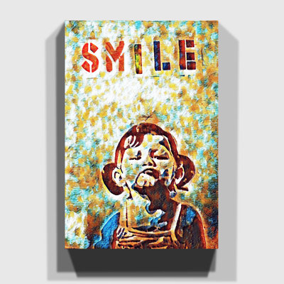 Smile Art - Wrapped Canvas