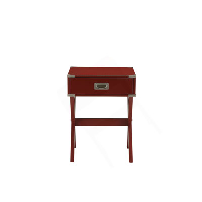 Babs Red Finish Accent Table