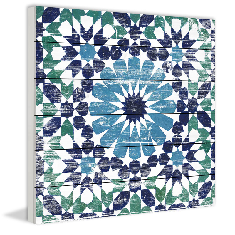 « green pattern », reproduction de peinture à l’acrylique sur du bois, H 12 po x l 12 po x P 1,5 po