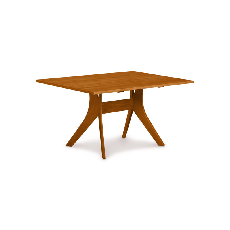 Audrey Extendable Solid Wood Trestle Dining Table, Autumn Cherry, 60" L x 38" W
