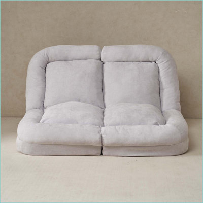 Canapé-lit convertible à 18 positions - Canapé simple escamotable pour une utilisation polyvalente | Blanc | Profondeur du siège 63,78