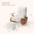 Nursery Rocking Chair Glider with Ottoman for Breastfeeding, White-121886310