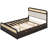 Queen Size Platform Bed With Trundle & 2 Drawers For Space Saving In And Utilization