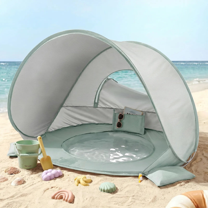 Tente de plage pour bébé 3 en 1 Tiny Land®, Vert