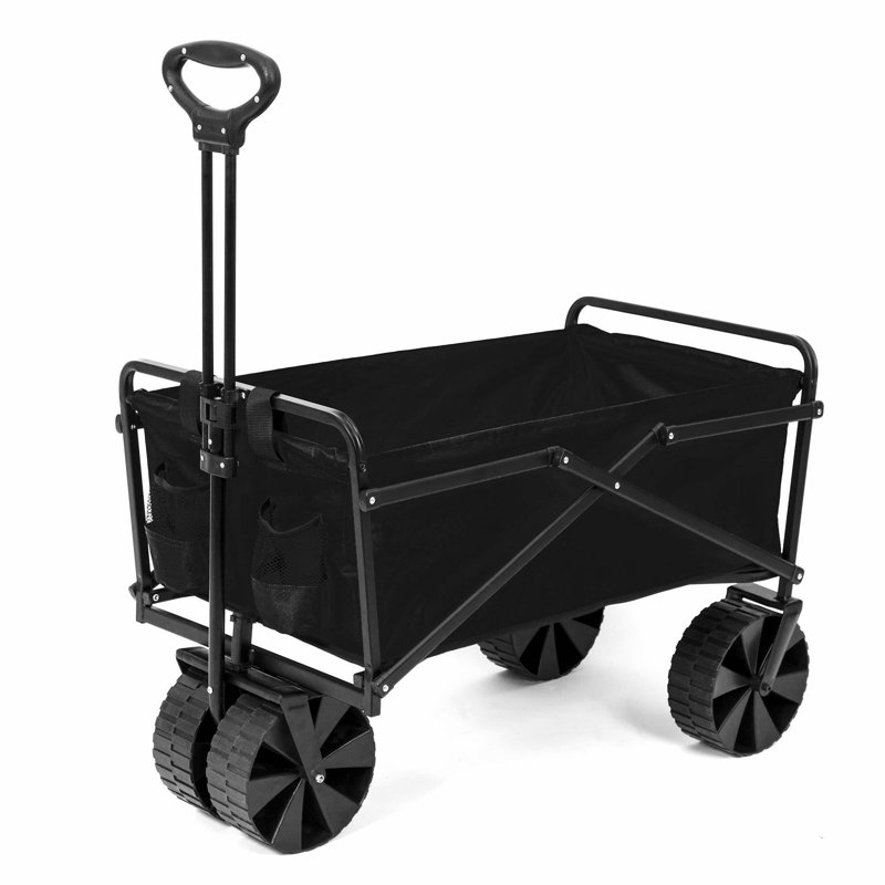 Chariot utilitaire pliable en acier Seina, H 22 po x l 19 po x P 32 po, Noir