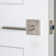 Viaggio Quadrato Linen Rosette Single Dummy With Brezza Lever In Titanium Grey