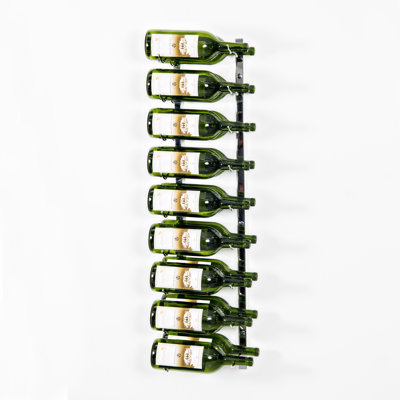 Indurial 18-Bottle Magnum & Champagne Wall-Mounted Wine Rack in Chrome – 45" Tall