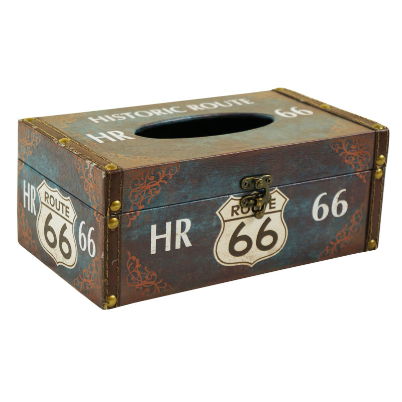 Boîte en tissu rétro 66 de routage historique Bratton