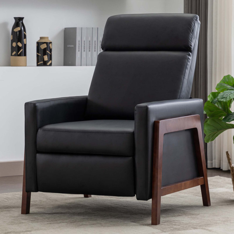 Siège de cinéma inclinable en cuir et cuir à assise réglable avec coussin de siège épais et dossier