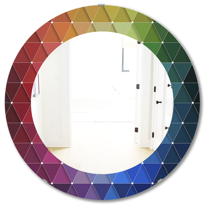 Miroir mural Triangular Colourfields 16, H 31,5 po x l po