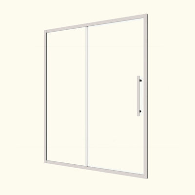 Porte de douche coulissante de 56 à 60 po x H 72 po avec porte en verre trempé de 1/4 po