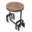 Table d'appoint | Table moderne en bois rustique et en fer | 20 x 16 x 20 po