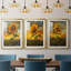 FLORAL Series CDXCVII - Impression personnalisée de qualité supérieure avec passe-partout - 3 pièces-302770693-302770697