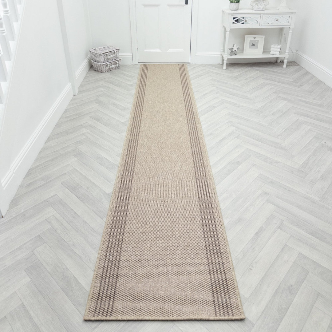 Natura Beige Hallway Runner Rug – Hardwearing, Non-Slip & Durable Carpet for Hall, Kitchen & Corridor