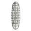 Art mural accrocheur 12,4 x 3,1 x 37,4, grille rétro, 100% fer, décor argenté attrayant 12,5 po x 3 po x 37,5 po avec grille, toucher, chatoyant