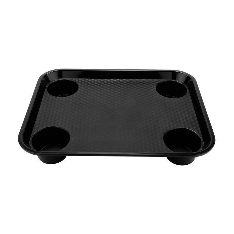 Polypropylene Tray - Set of 12, Black