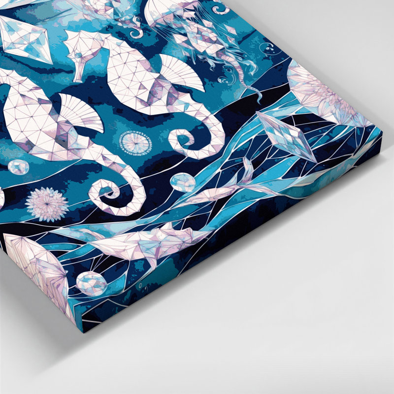 Art nautique sur toile bleu, H 24 po x l 36 po
